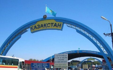 Казахстан, граница, улица, арка