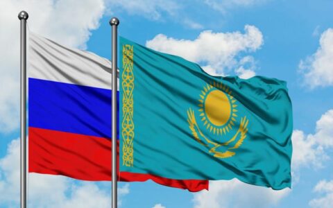 Казахстан, Россия, Флаг, ветер