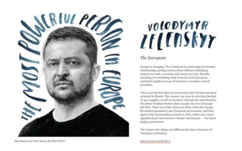 Politico назвал «Человеком года» Зеленского