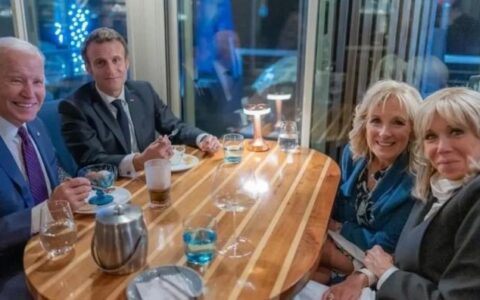 Встреча Макрона и Байдена