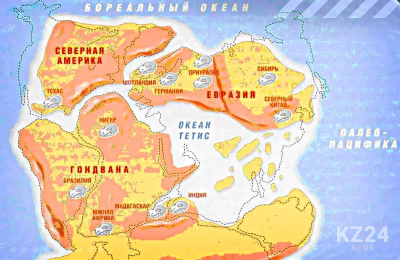 Океан Тетис карта