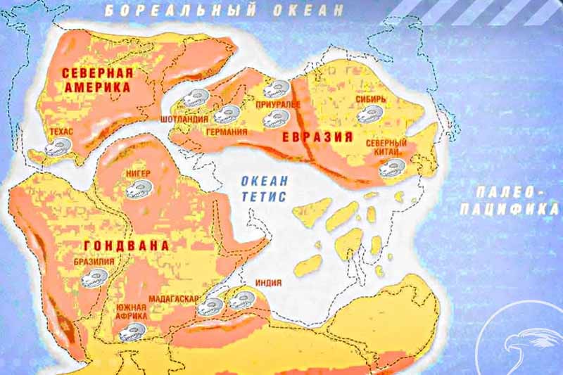 Древний океан карта