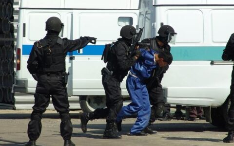 Правоохранители задерживают преступника