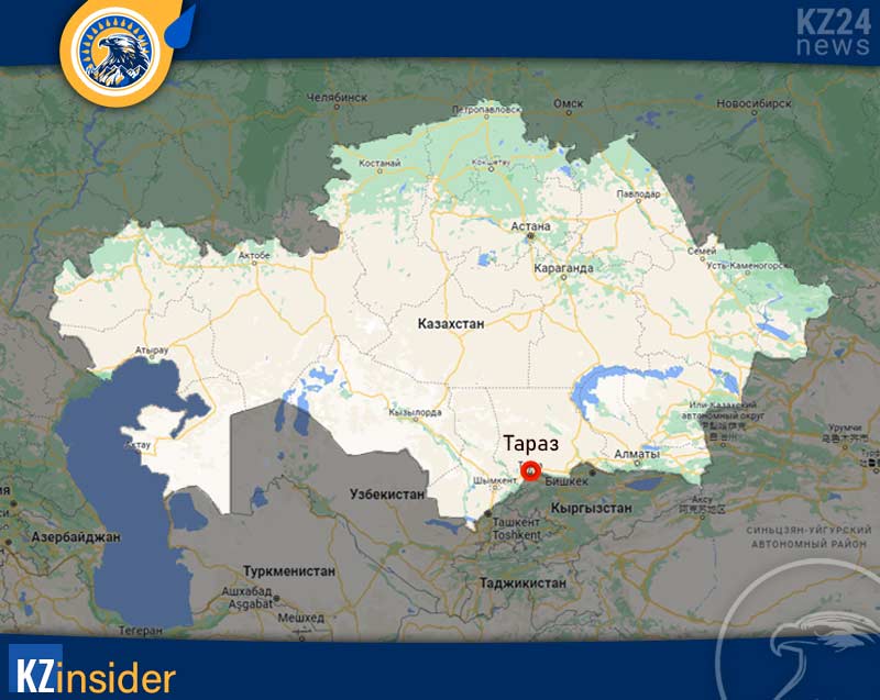 Тараз на карте