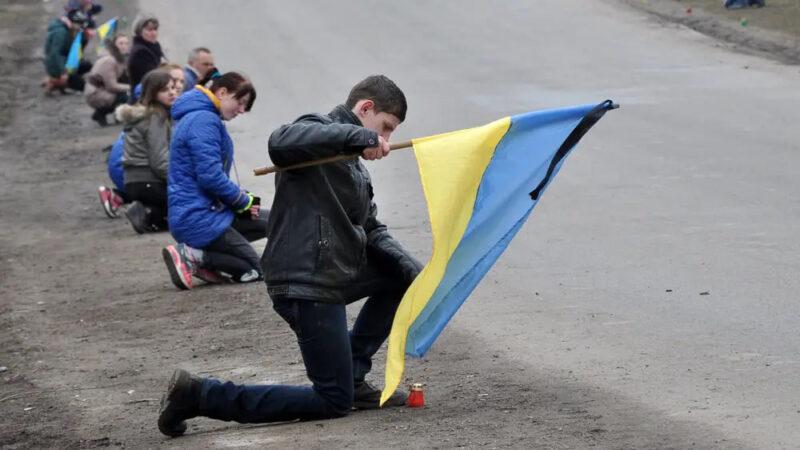 Украинцы во время шествия