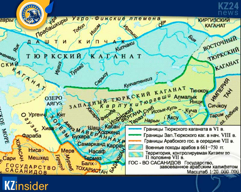 Тюркский каганат карта