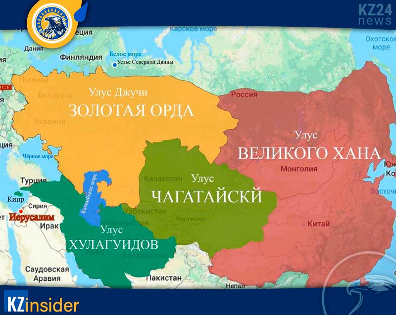 распад монгольской империи карта