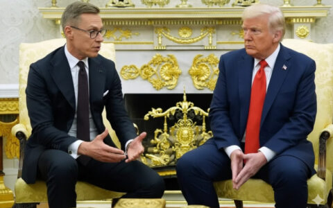 President Donald Trump and Finland's President Alexander Stubb