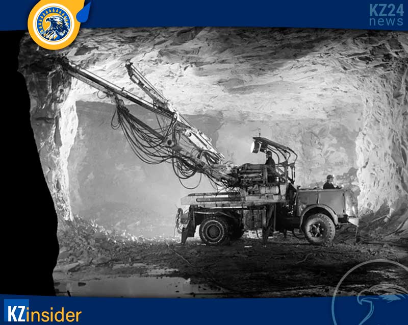 Добыча медных руд в шахте Жезказганского горно-обогатительного комбинат