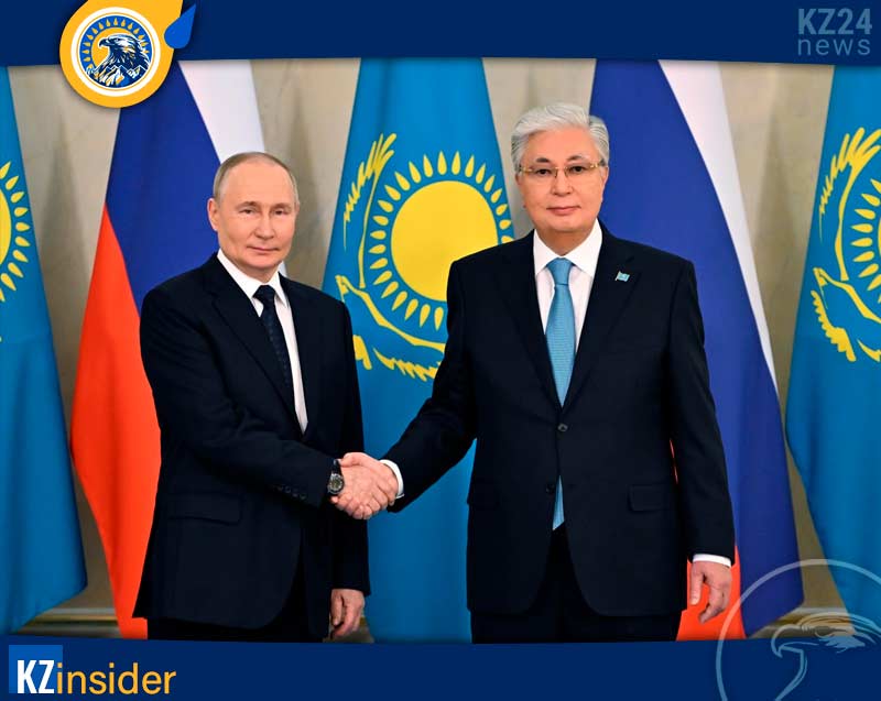 переговоры Президента Казахстана Касыма-Жомарта Токаева и Президента России Владимира Путина