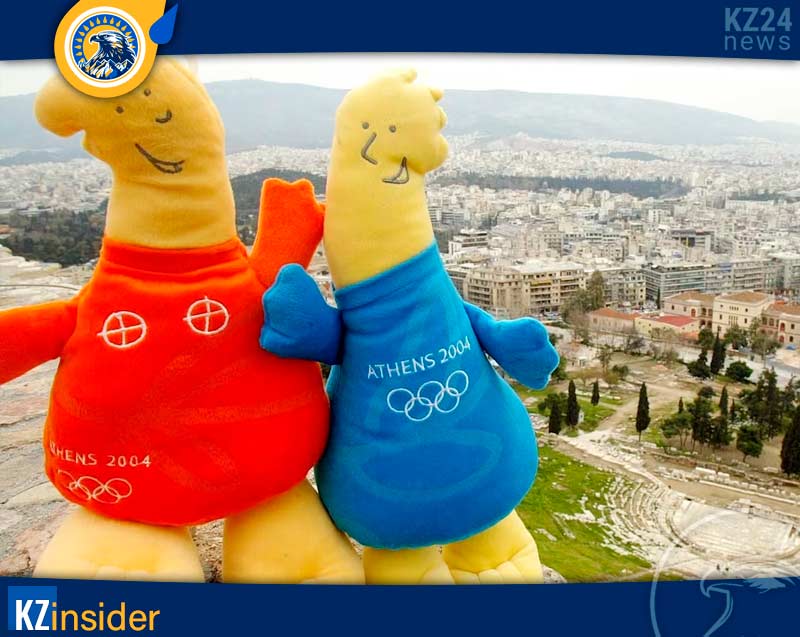 талисманы афинской Олимпиады. Фивос и Афина