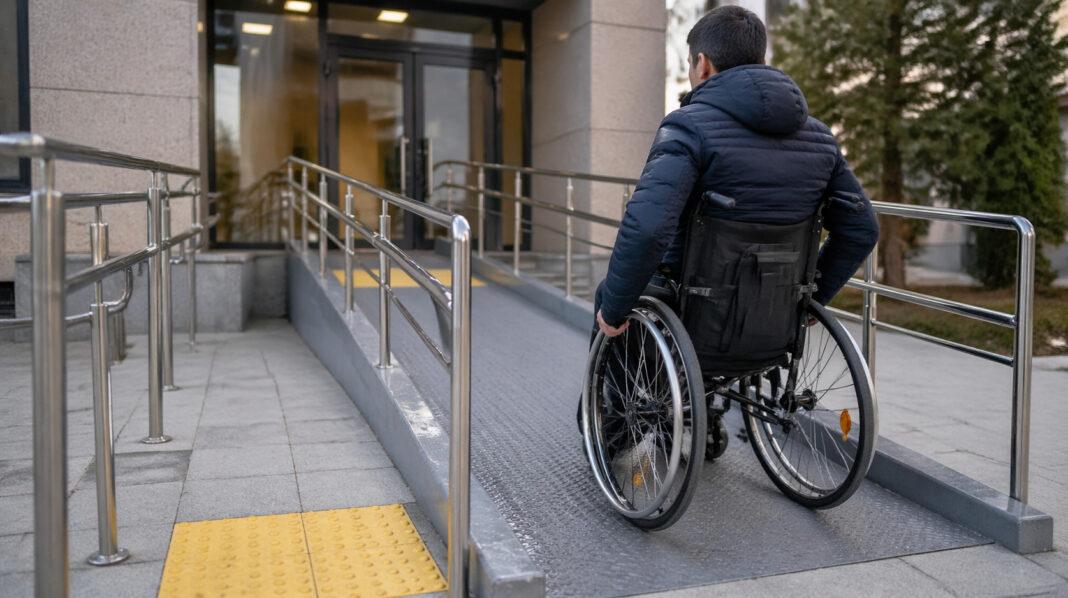 Мужчина в коляске