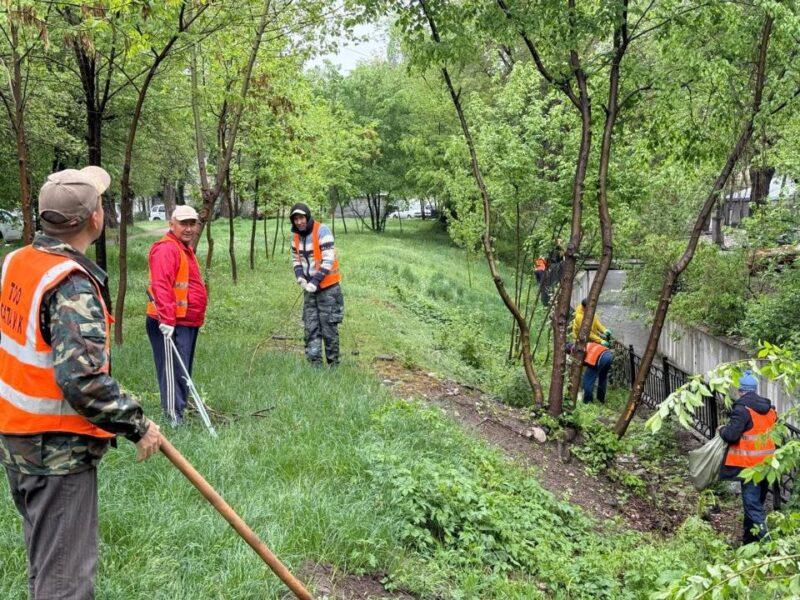 В Алматы жители и городские службы очистили прибрежные зоны