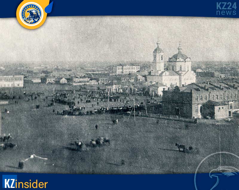 Вид на городскую площадь с пожарной каланчи. 1916 год