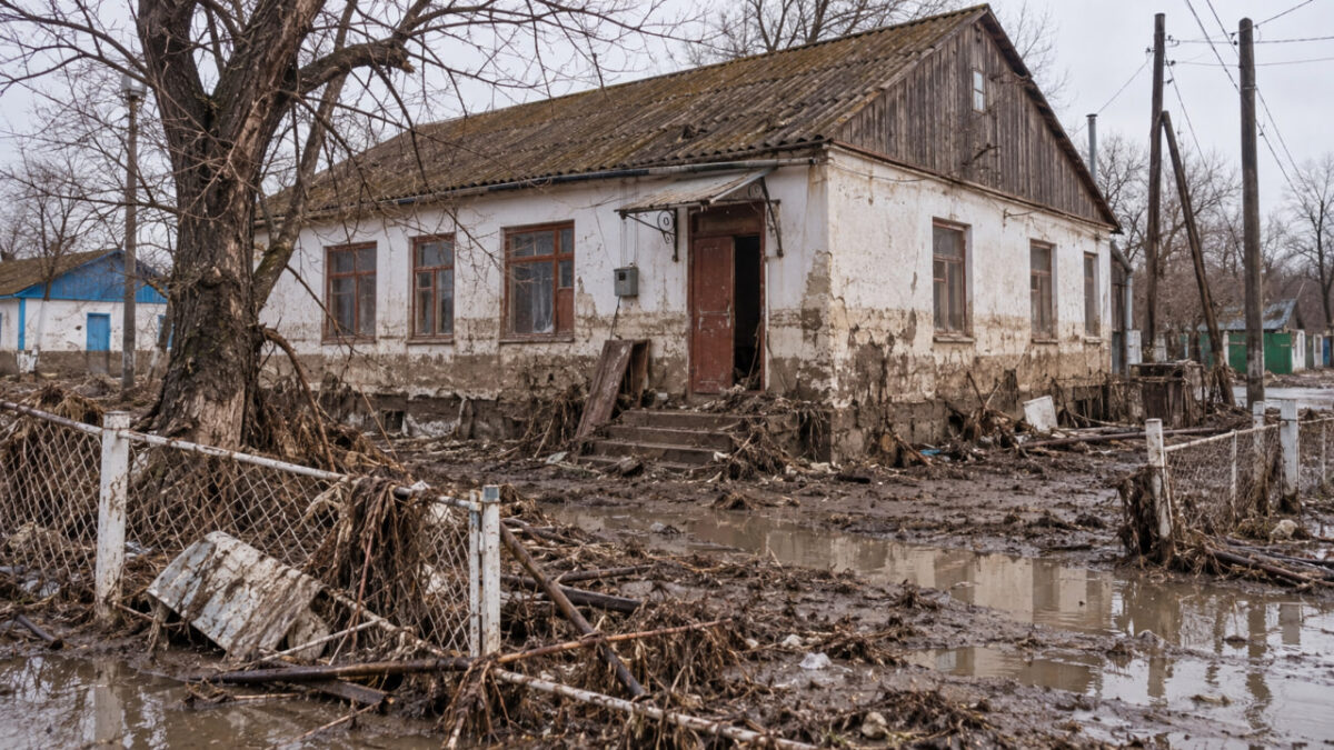 дом после наводнения