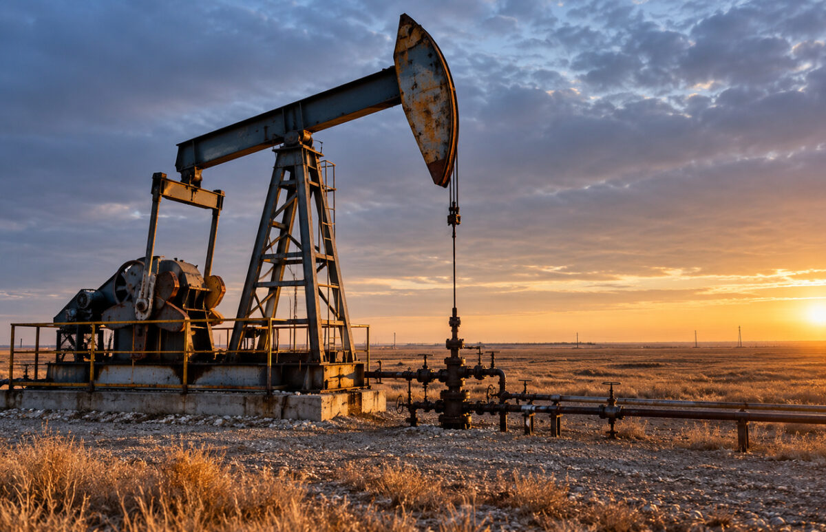 Brent подешевела до $115,15 на фоне переговоров трёх стран с Ираном 1 Нефтяной станок-качалка на промысле в казахстанской степи