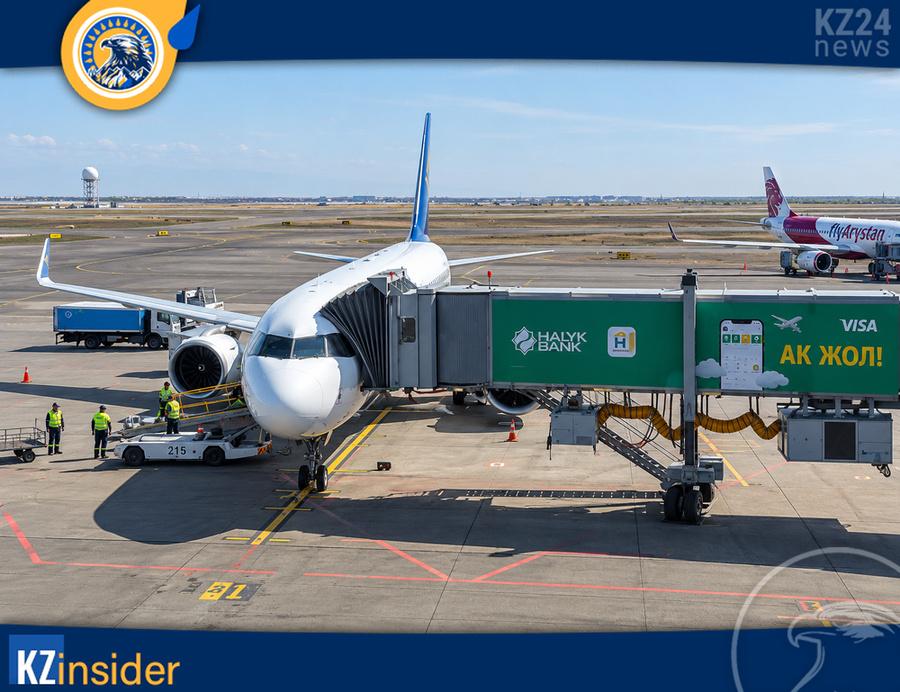 Как казахстанцам получить визу в Японию и долететь до Токио 5 Самолёт Air Astana на стоянке аэропорта