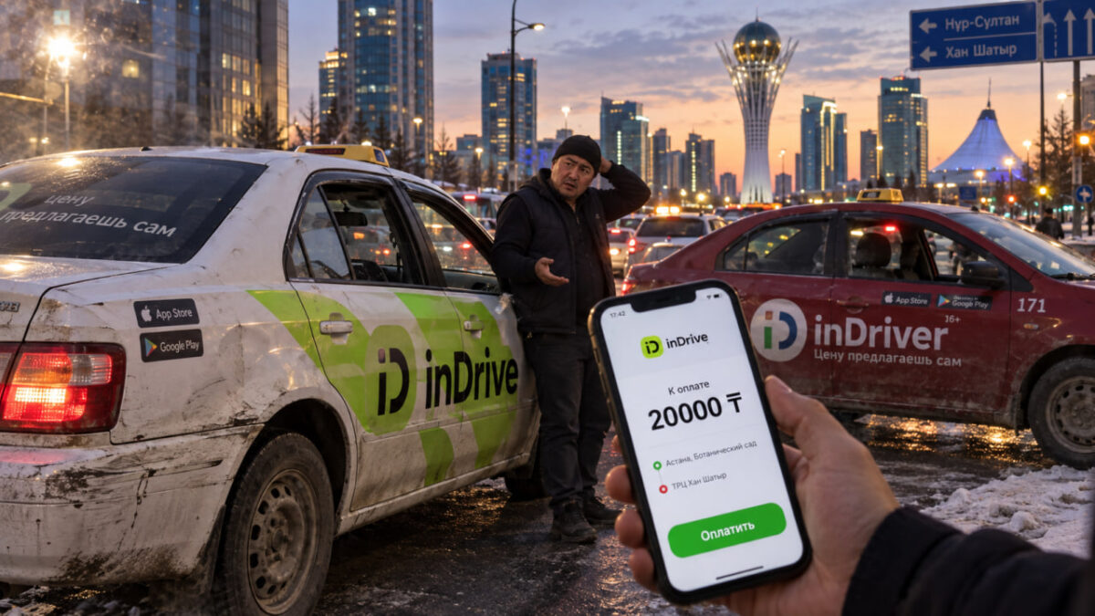 После жалоб на цены почти втрое выше обычных АЗРК предостерегло inDrive 1 Такси InDrive